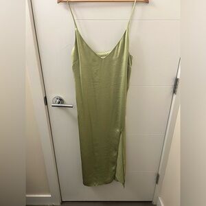 Aritzia Wilfred satin slip dress